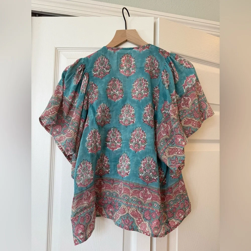 BELL floral patterned blouse silk and cotton - Picture 7 of 8